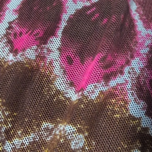 Y2K The Children's Place Brown‎ and Pink Floral Groovy Print Girls Dress 4T - Picture 8 of 8